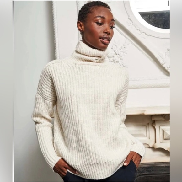 La Ligne Sweaters - La Ligne Toujours Ribbed 100% Cashmere Turtleneck Sweater